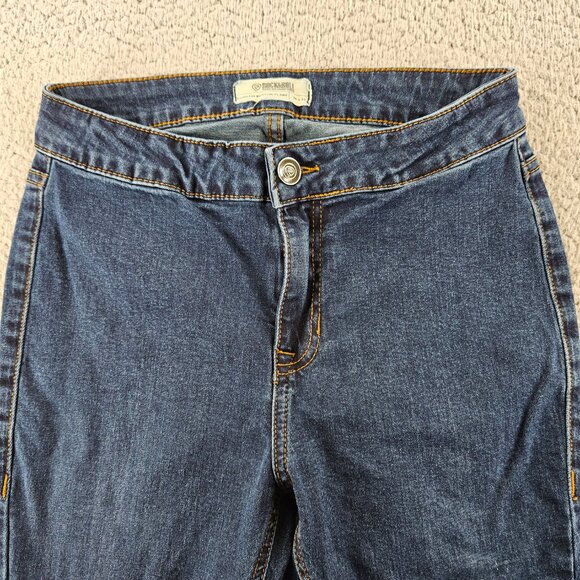 Rock & Roll Cowgirl Jeans Women 26x32 (28x31) Blue Bargain Button Flare Wide Leg - Picture 2 of 16